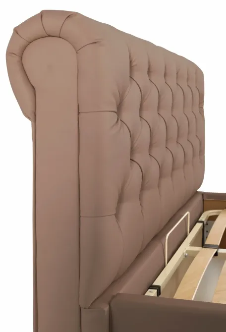 Ліжко London Comfort 140 х 200 см Fly 2213 З підйомним механізмом та нішою для білизни Світло-коричневий Дніпро - фото 18