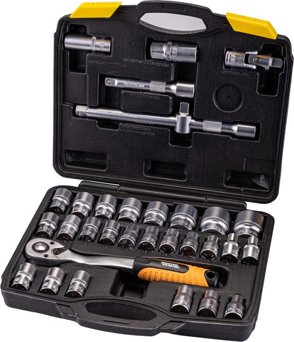 MASTERTOOL Набір інструментів MASTERTOOL PROFI ½" 32 шт 8-32 мм CrV50BV30 протиударний кейс 78- Киев - изображение 1