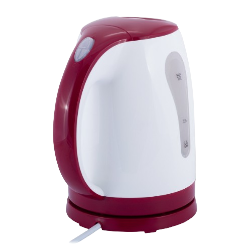 Електрочайник 1,8л 1850-2200W пластик (диск) білий/червоний 1715R KAMILLE Житомир
