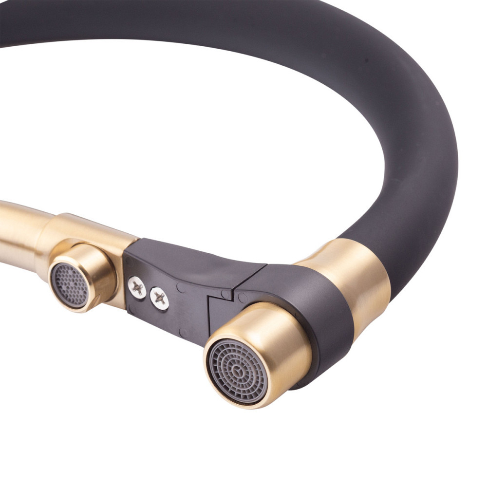 Кухонний змішувач MixxusPremium Gravity 021 BRUSHED GOLD з чорним відбиваючим покриттям MI6981 Харків - фото 9