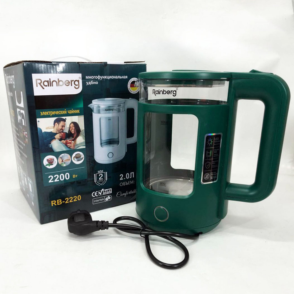 Електрочайник з індикатором включення Rainberg, Якісний потужний електричний чайник JD-64 Львів - фото 12