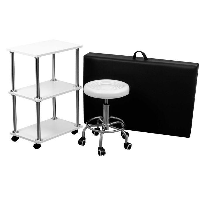 Косметологическая кушетка с тележкой и стулом без спинки (комплект) Киев - изображение 2