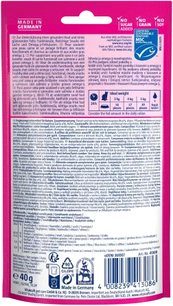 Мягкое лакомство сердечка для кошек Витакрафт Vitakraft Hearts SkinCoat с лососем и омега-3 для здоровья кожи и шерсти, 40 г Винница