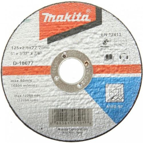 Отрезной диск по металлу Makita 125 мм : 125x2,5x22,3 мм  (D-18677d) Киев