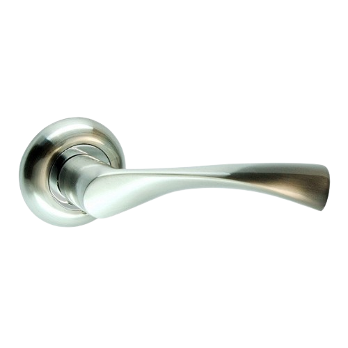 Ручка дверна на круглій розетці HRoz-07.023 AL S/Cr KEDR Житомир - изображение 1