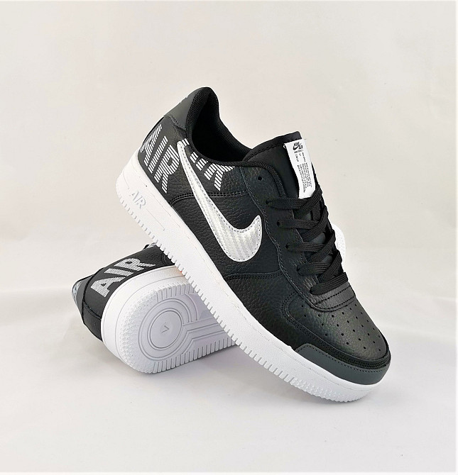 Кросівки Nike Чорні Чоловічі Найк Шкіряні Форси (розміри: 44,45) Відео Огляд Дніпро - фото 2