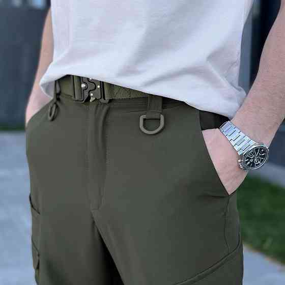 Штани карго чоловічі весняні з кишенями хакі Pobedov Tactical Soft Київ