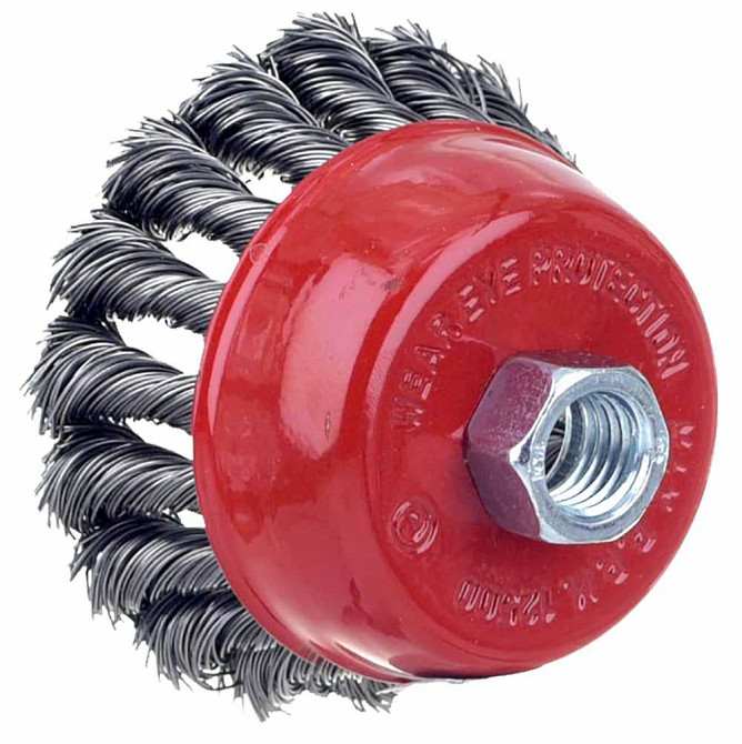 Щетка проволочная чашевидная Ø75мм М14×2мм (стальная витая) SIGMA (9026071) Ровно - изображение 5