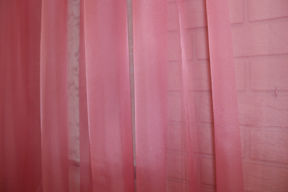 Тюль шифоновая однотонная, цвет малиновый Киев - изображение 1