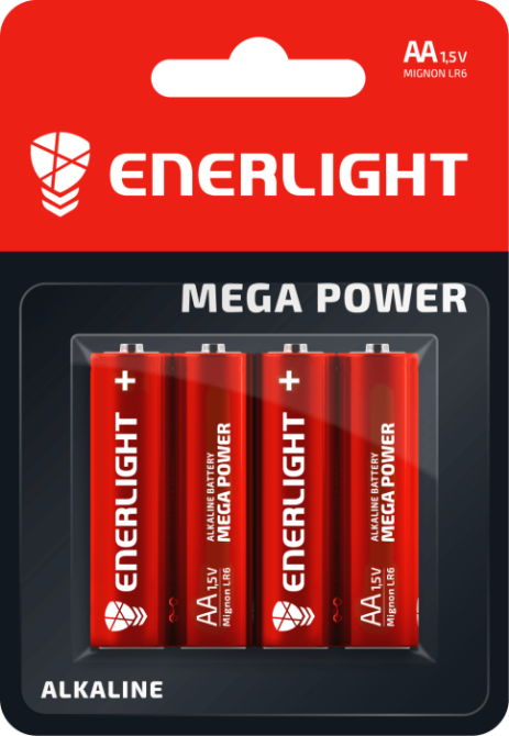 Батарейка пальчик ENERLIGHT MEGA POWER AA 1.5V блістер 4 шт. Рівне - фото 1