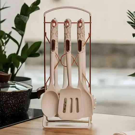 Набір кухонного приладдя на підставці 6 штук кухонні аксесуари YRUR3 Коломия