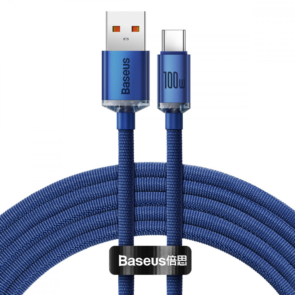 Кабель Baseus Crystal Shine Series Type-C 100W 2м блакитний Львів - фото 1