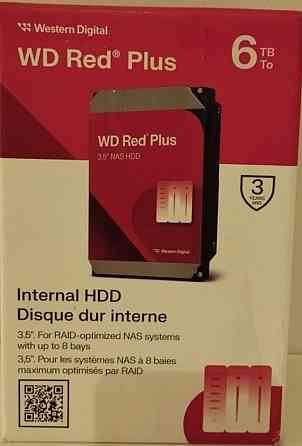 Жесткий диск Western Digital Red Plus 6TB 5400rpm 256МБ WD60EFPX 3.5 Киев