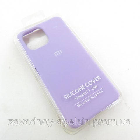 Xiaomi Mi 11 lite чохол ліловий Silicone Cover lilac Одеса - фото 3