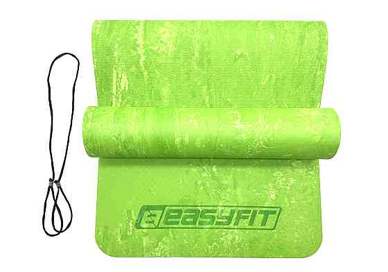 EasyFit Килимок для йоги та фітнеса EasyFit PER Premium Mat 8 мм Салатовий Коломыя