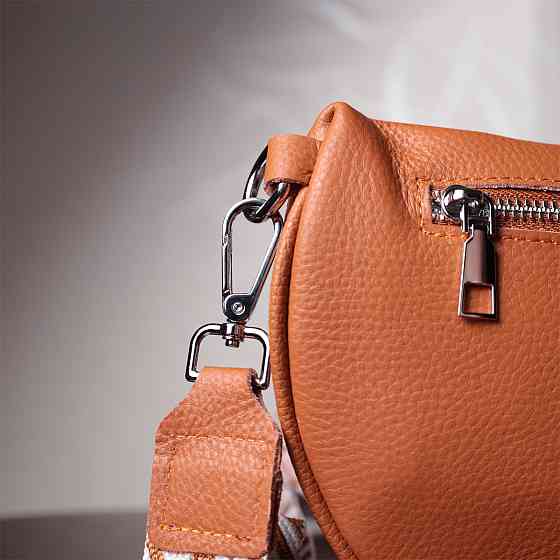 Стильна сумка для жінок через плече з міні гаманцем Руда (Vintage) Київ