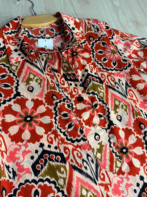 Платье женское Mix Ray 4338 длинное с воланом и орнаментом красное, красный, M Киев - изображение 19