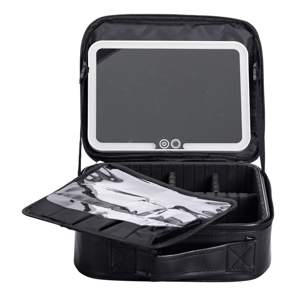 Органайзер косметичка з еко шкіри з дзеркалом та підсвічуванням 26×22×9 см HP-10-2AB Коломыя - изображение 3