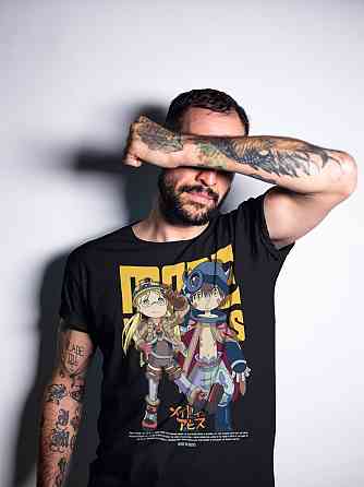 Футболка для мальчика аниме Маде Ін Абйсс Гирл оверсайз (рост от 165 до 180 ) Черний AnimeJ0344m Днепр