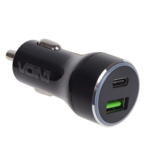 Автомобильное зарядное устройство VOIN 45W, 1 USB QC3.0 18W + PD 27W, поддержка 12/24V Харьков - изображение 7