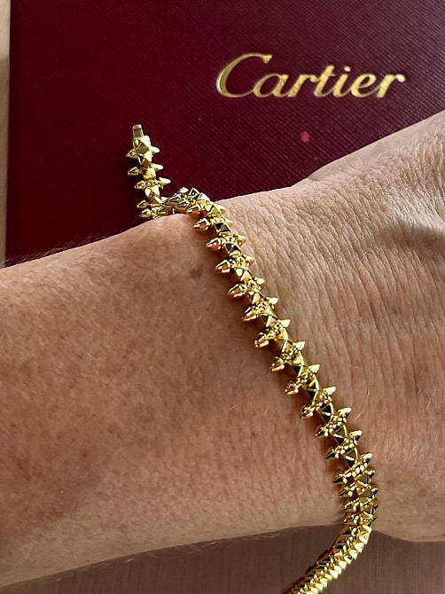 Браслет Cartier  Подвижные зубчики  Лимонное золото Одесса - изображение 8
