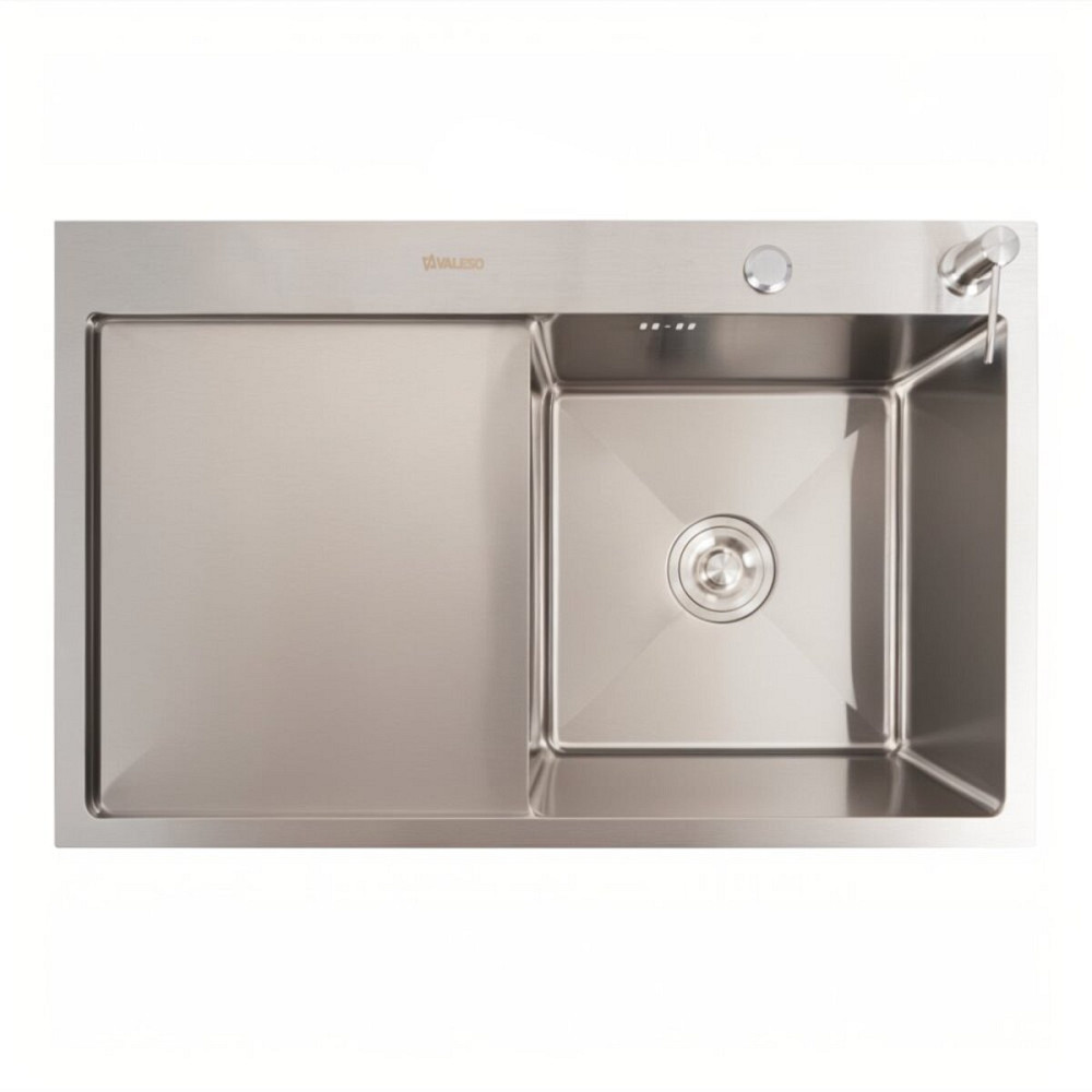 VALESO Кухонна мийка CM 78*50 R нержавійка VALESO Handmade (круглий сифон 3,0/0,8) Киев - изображение 1