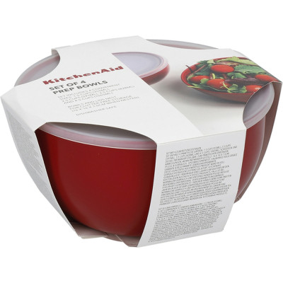 Миска KitchenAid Universal, з кришками, набір 4 шт, червоний (KQG176OSERE) Винница - изображение 4