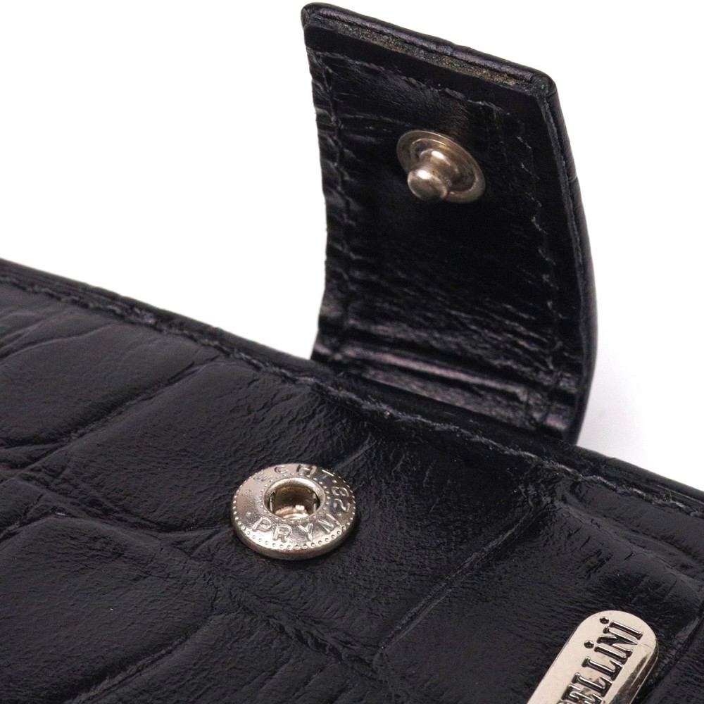 Кошелек мужской из натуральной фактурной кожи CANPELLINI 21511 Черный Киев - изображение 5