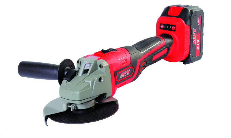 MPT Машина кутошліфувальна акумуляторна MPT 100 мм 21 V Li-ion 2 АКБ 4 Аг 2 швидкості пластиков Коломия - фото 1