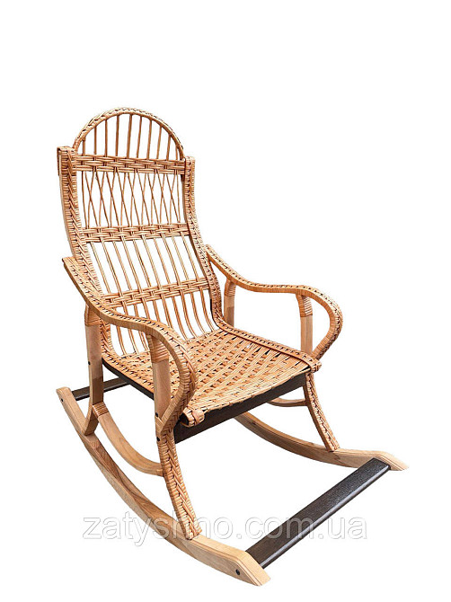 Крісло гойдалка з лози плетена Київ - фото 5