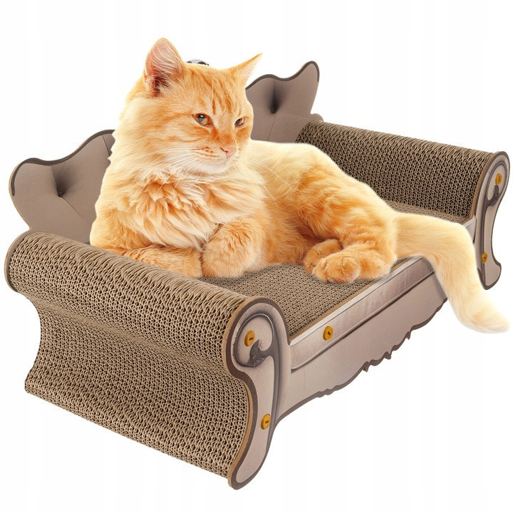 Когтеточка в виде дивана картонная 60 см для кошек Purlov (24285) Нововолынск - изображение 2