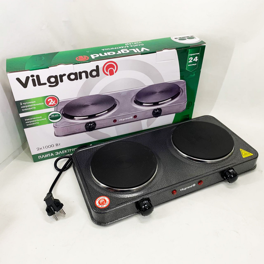 Якісна настільна електроплита ViLgrand VHP152F 2000 Вт, Настільна потужна плита, Комфорка електрична YJ-58 Івано-Франківськ - фото 5