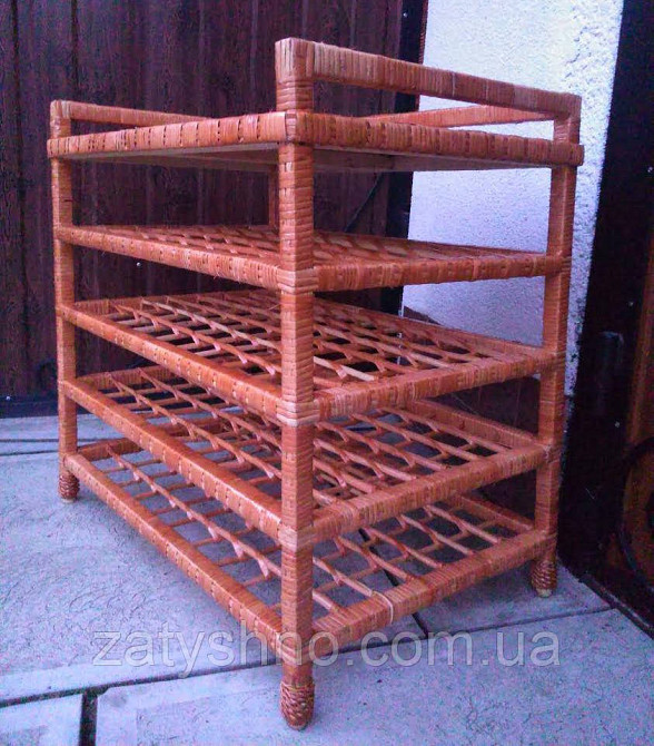 Этажерка плетеная на 5 полок большая Киев - изображение 5