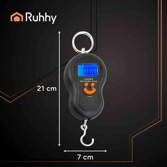 Ваги ручні з гачком до 50 кг Ruhhy (26103) Батарейки 2хААА Нововолинськ