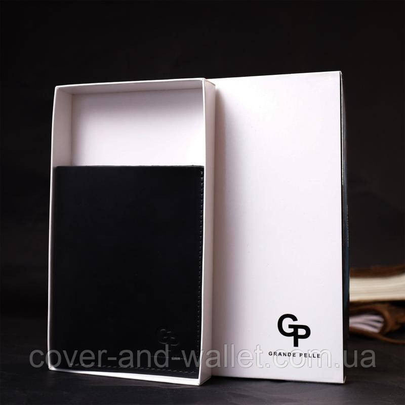 Тонкий чоловічий портмоне з натуральної шкіри з відділенням для AirTag Grande Pelle Київ - фото 8