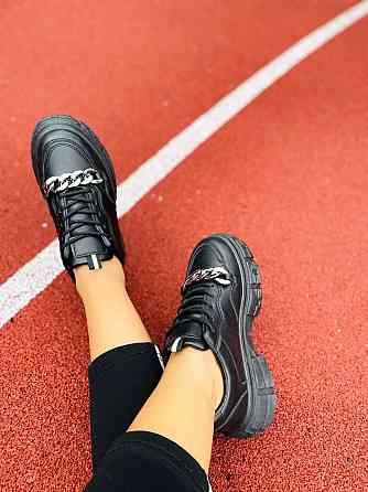 L&M Кросівки жіночі L&M 071-1 чорні (весна-осінь, еко-шкіра) (4753) Коломия