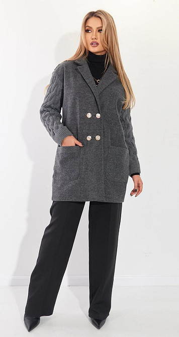 Комбіноване пальто (42) Київ - фото 4