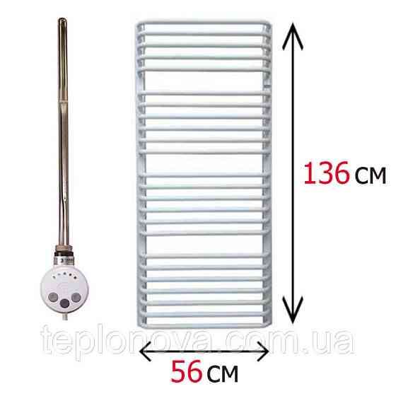 Електрична рушникосушка біла 1360х560 Terma Alina Чернівці