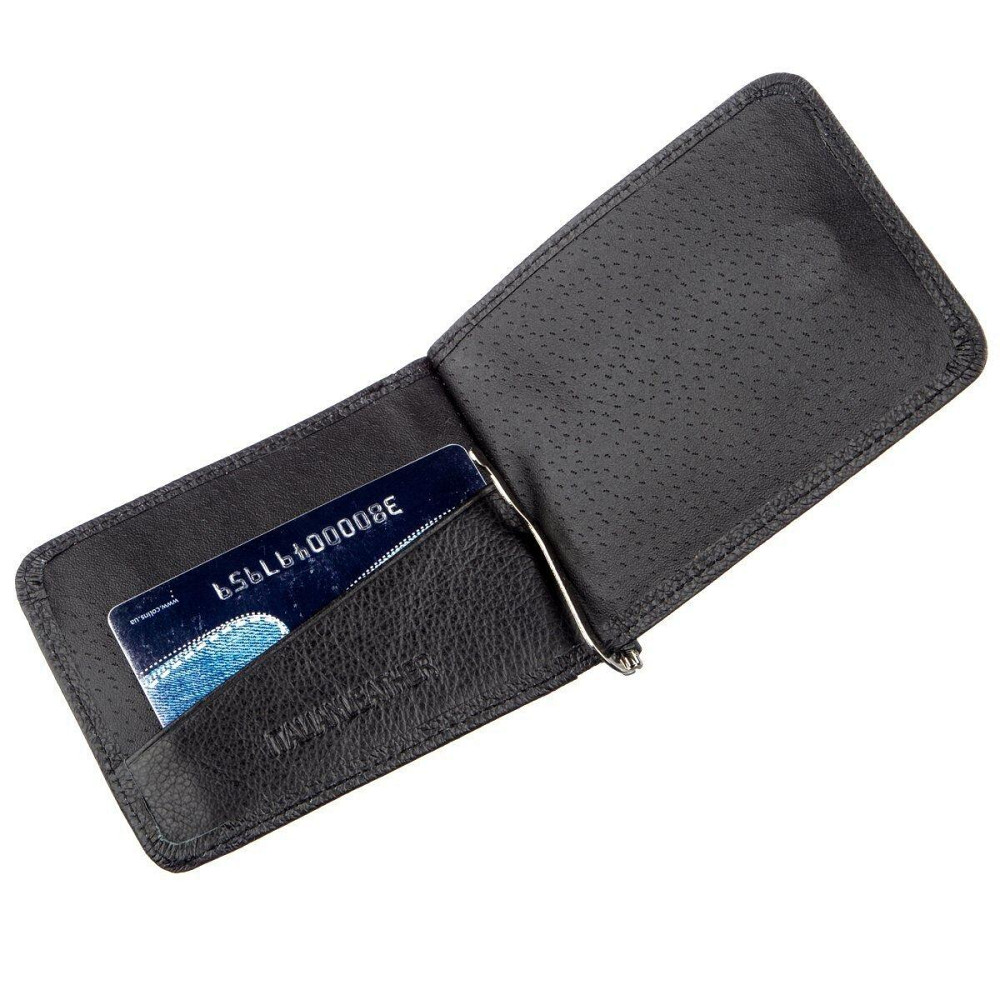 Кожаный мужской зажим на магните Черный (ST Leather) Киев - изображение 2