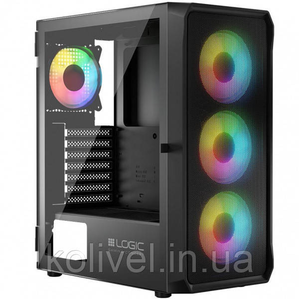 Корпус LogicConcept PORTOS MESH+GLASS ARGB fans 4x120mm BLACK без БЖ ATX (AT-PORTOS-10-0000000-0002) Киев - изображение 5
