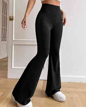 Женские базовые лосины клеш на высокой посадке крепдайвинг Одесса