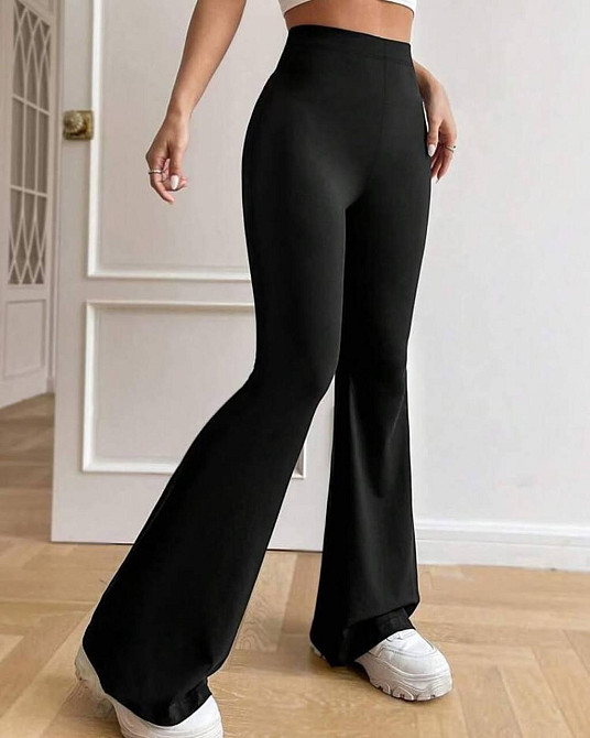 Женские базовые лосины клеш на высокой посадке крепдайвинг Одесса - изображение 2