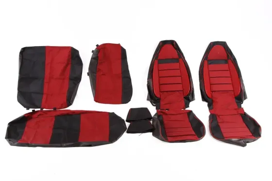 Чехли на сидіннях Lanos Avto-fortuna Пілот з паралоном червоні Вінниця
