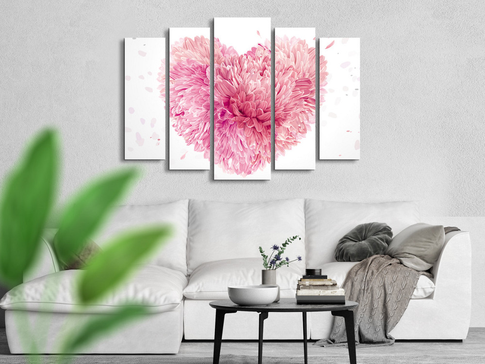 Модульна картина у вітальню / спальню Серце Квіти Art-485_5 ( 80х118см ) Київ - фото 2