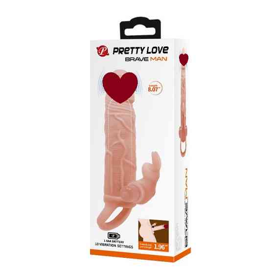 Насадка на пенис BAILE BRAVE MAN 10 Vibraton Sex Aura Киев