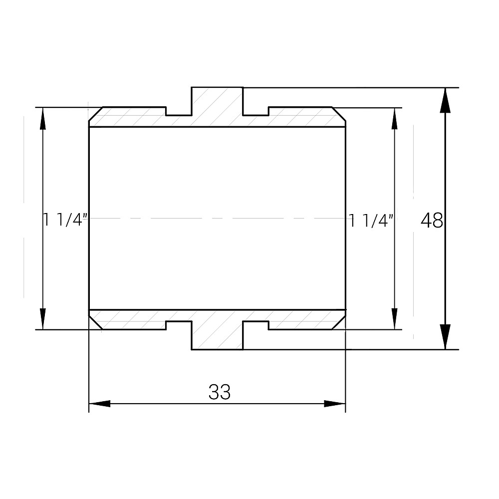 Ніпель 1 1/4″ЗЗ латунний А0516А Київ - фото 4