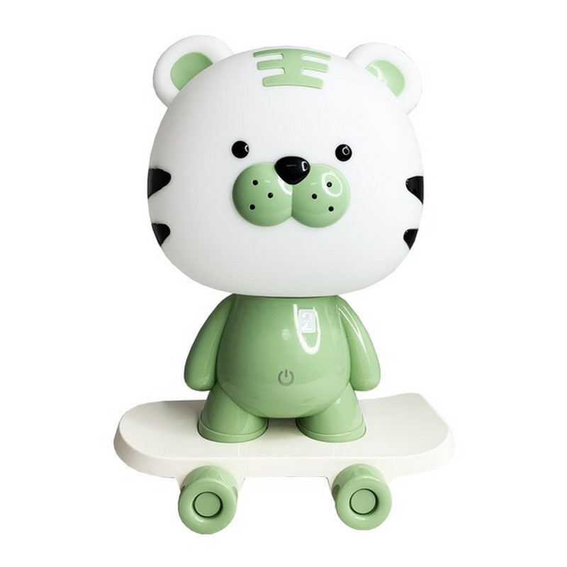 Нічник дитячий «Тигр на скейті» MGZ-1408(Green) мережевий, живлення від USB Вінниця - фото 1