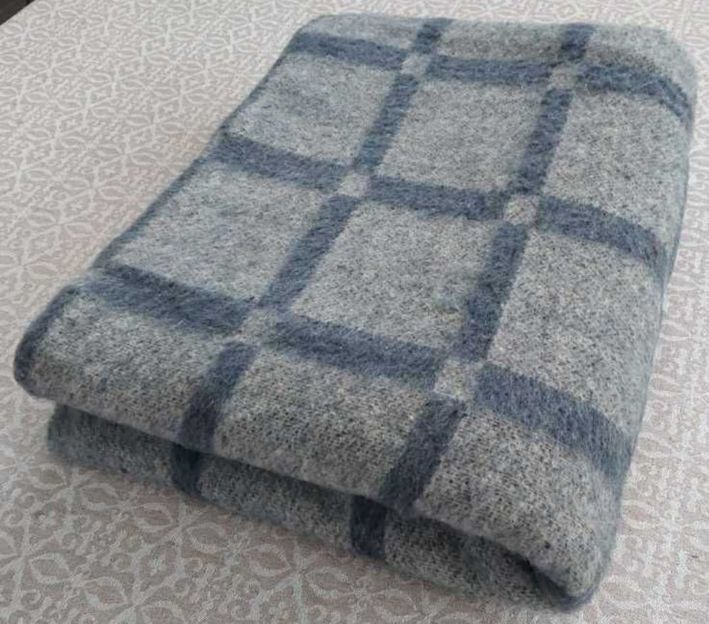 Ковдра напіввовняна клітка Одеяло полушерстяное 140*205. Киев - изображение 3