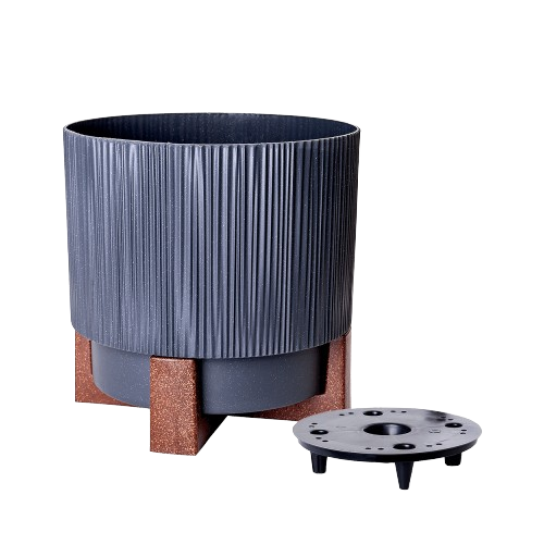 Вазон Осло зі вставкою та декоративною підставкою 24см граніт Алеана Житомир - изображение 1