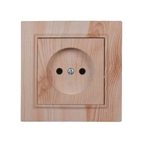 Розетка без заземления 16А, Enzo белое дерево Днепр